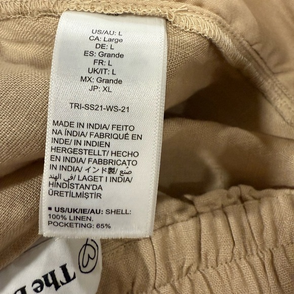 THE DROP Tan High Waist Relaxed Fit Shorts - Picture 4 of 7